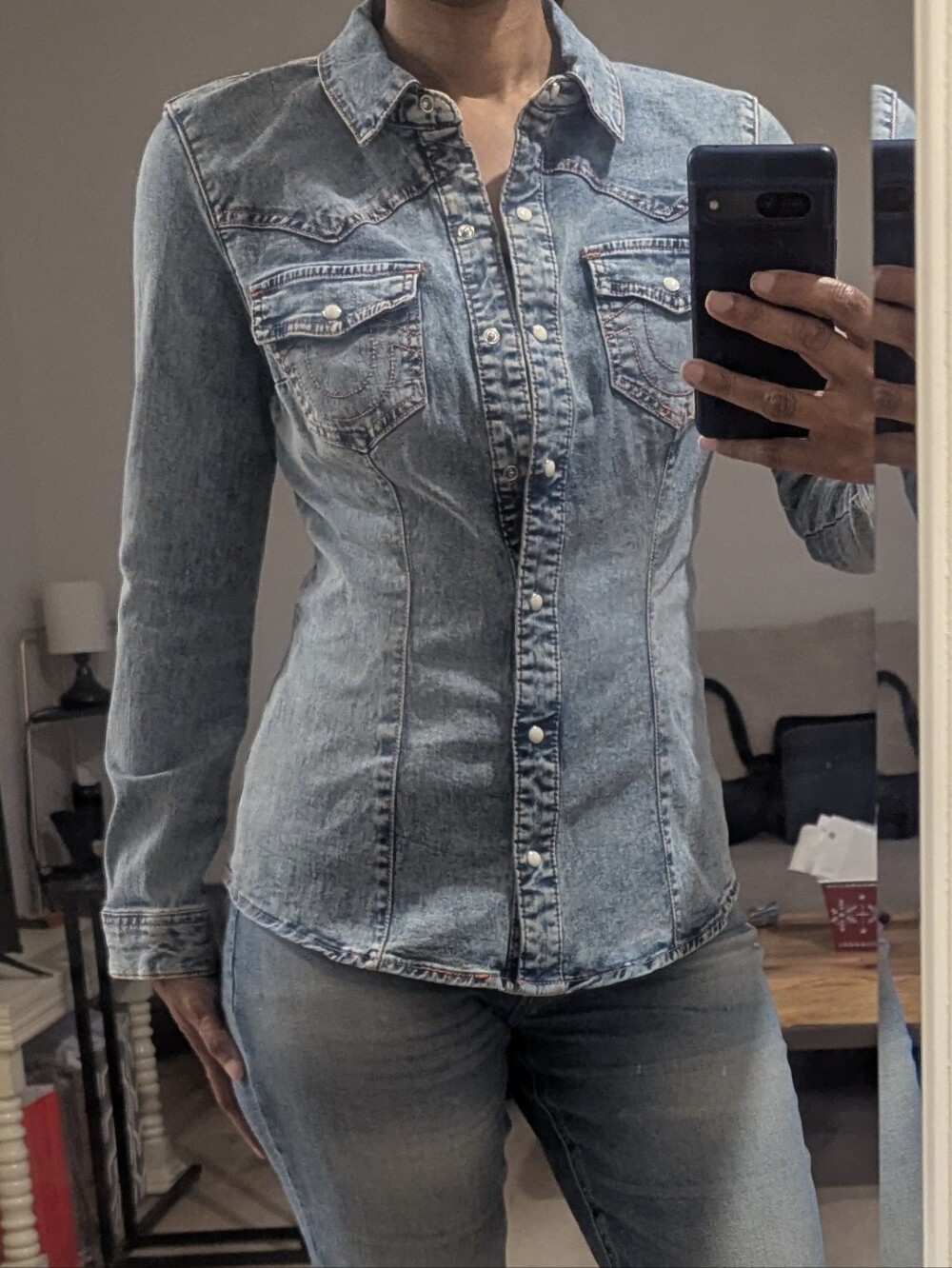 True Religion Western Denim Shirt